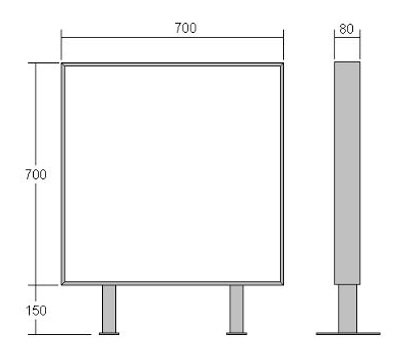 Lichttafel Model 80 beidseitig, Werbeaussteller, Lichttafeln - Boxen, Lichttafeln, Lichtwerbung